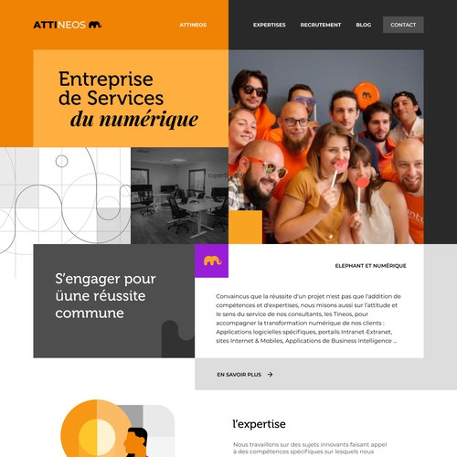 Website design & illustration for IT services company