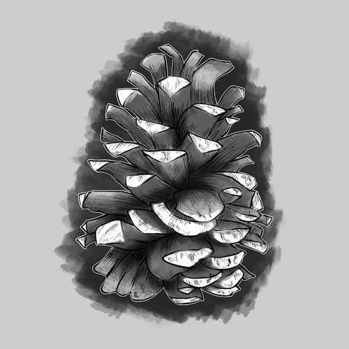 Pine Cone Tattoo Design