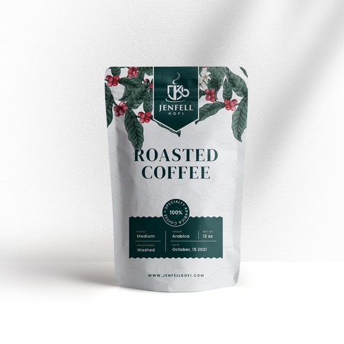 Roasted Coffee Pouch Packaging design