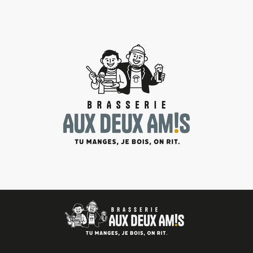 Logo pour la brasserie Aux Deux Amis