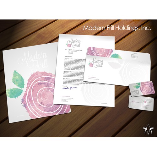 Help Design a Business Card and Stationery for Modern Frill!