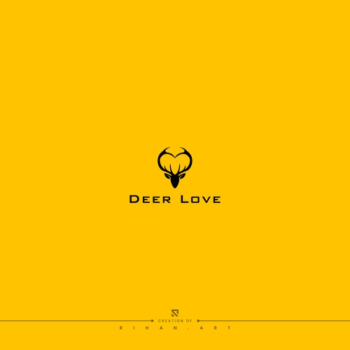 Deer Love | Minimalist Deer Logo