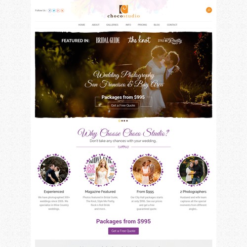 Website Design for San Francisco Wedding Photographers