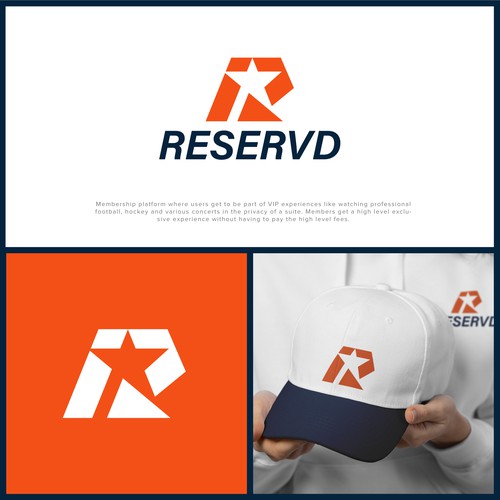 Logo concept for letter R incorporating a Star