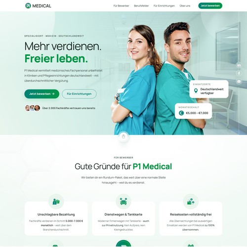 Medical Staffing Company Website Design