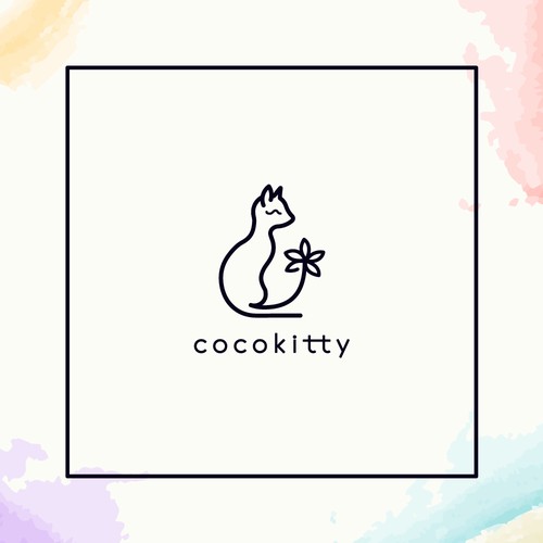 tropical themed logo for coconut oil based beauty product