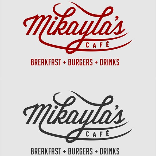Create a classy and memorable restaurant logo for Mikayla's Cafe