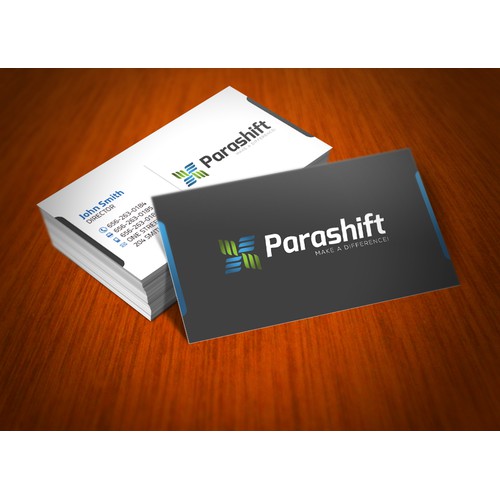 Create the next logo and business card for Parashift