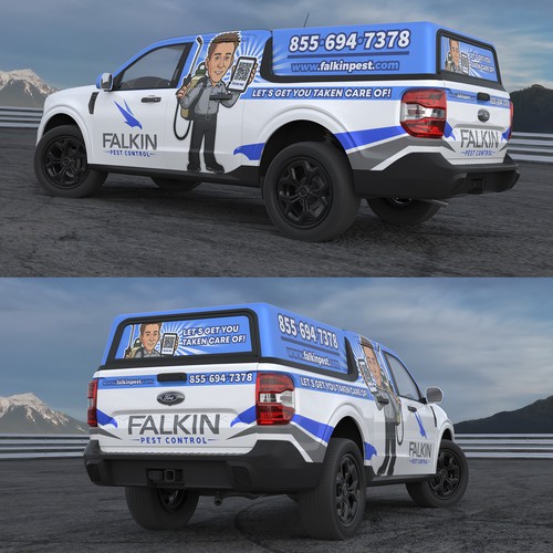 Pest control truck wrap design