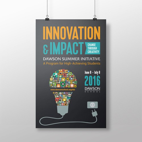 Design signage for summer program exploring INNOVATION & IMPACT