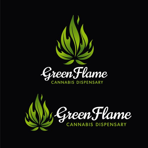 Bold logo for Green Flame Cannabis Dispensary