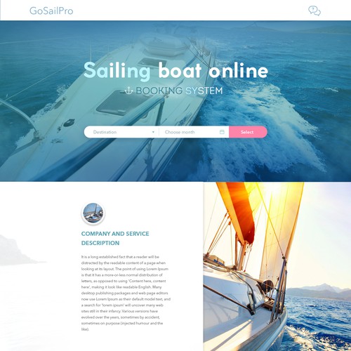 Design concept for GoSail