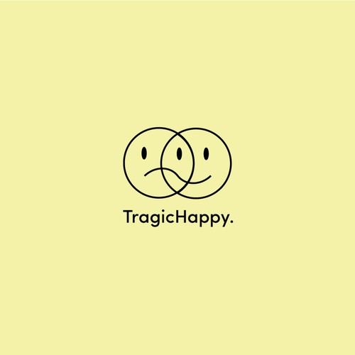 Logo design for TragicHappy. Blog
