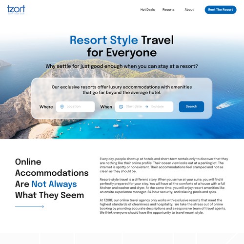 TZORT: Resort Style Travel for Everyone