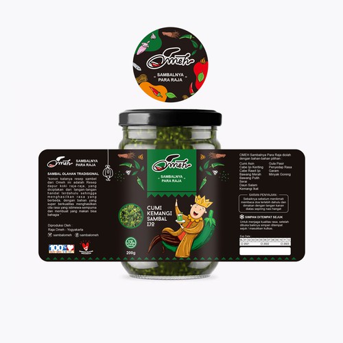 chili product design label