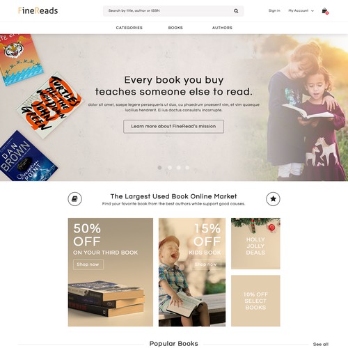 Web design for an online book retailer