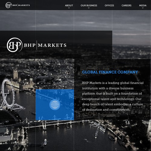 Redesign of a corporate finance website