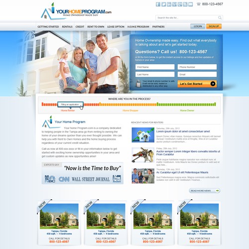 Create the next website design for YourHomeProgram.com