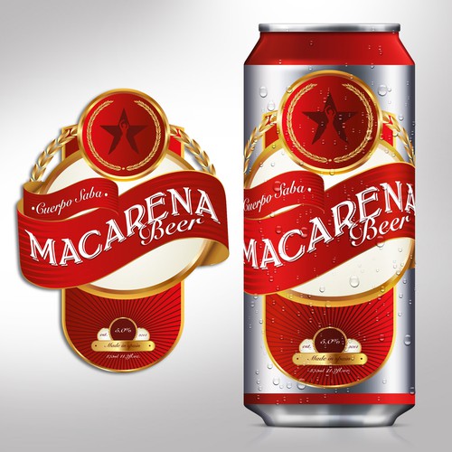 Label re-styling for Macarena Beer