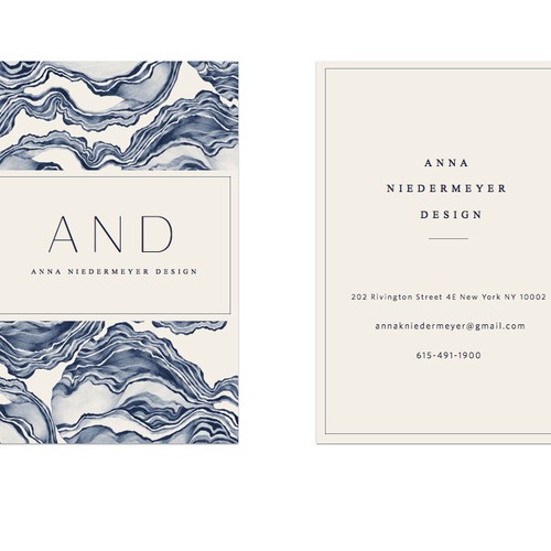 Business card for Anna Niedermeyer Design