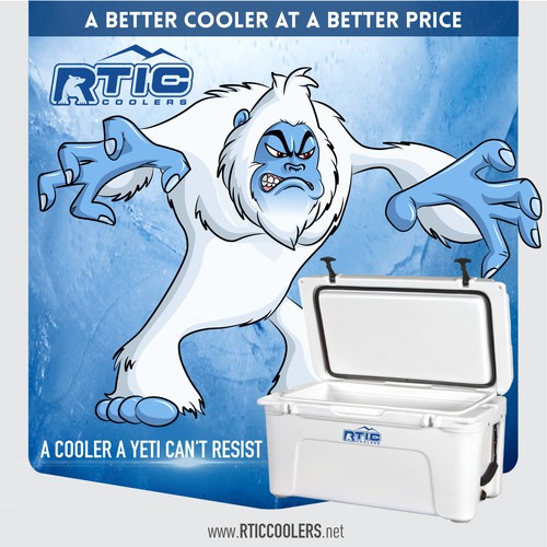 Yeti Illustration Needed for Website Homepage - Similar to www.CheapCheapMovingBoxes.com