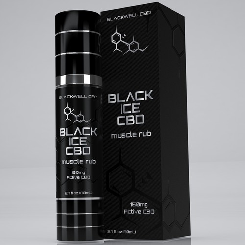 Design a modern product label and box for a Cannabidiol(CBD)