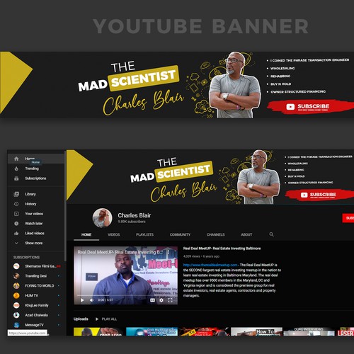 Youtube channel banner