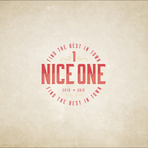 Create a unique vintage logo for NiceOne!