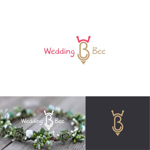 wedding bee logo design