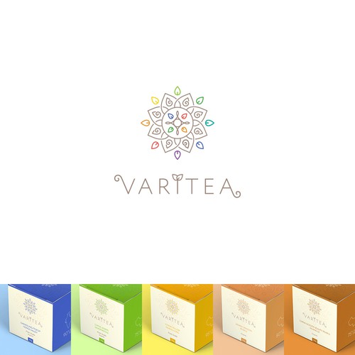 Elegant logo and packaging concept for tea selling company