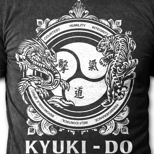 Design our martial arts t-shirt with dragon & tiger