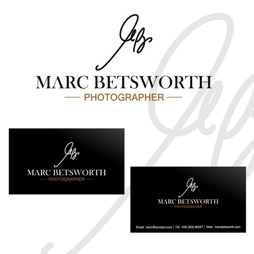 Logo and business card for Marc Betsworth Photographer