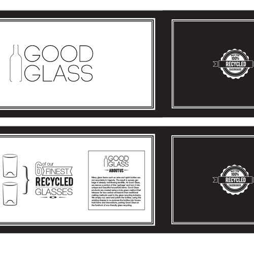 Create the next packaging or label design for Good Glass