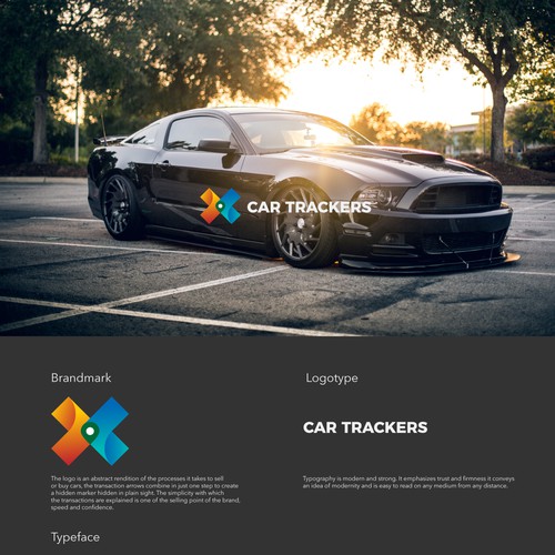 Car tracking logo