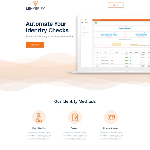 Web design for Online Identity Checks (Software)