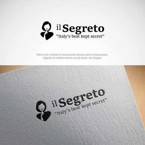 Negative space logo design for il Segreto.