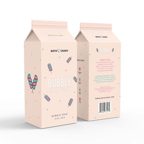 Bath soak packaging design