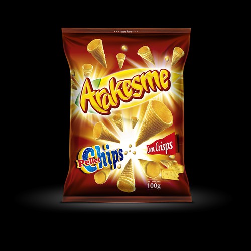 Pellet chips design for pillow packaging