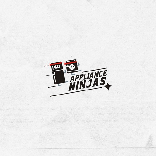 Funny ninja logo