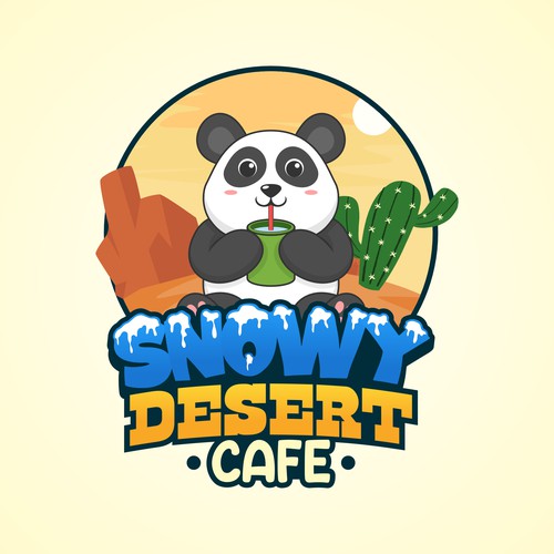 Eye-catching logo for Snowy Desert Cafe