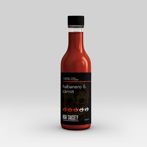 Modern and exclusive Hot Sauce Bottle Label