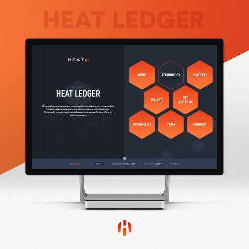 Heat Ledger landing page