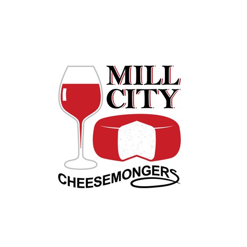 Logo concept for a wine and cheese tasting event company.