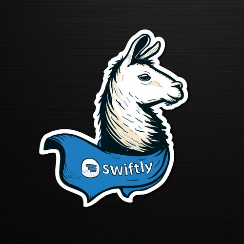 Llama sticker design for Swiftly
