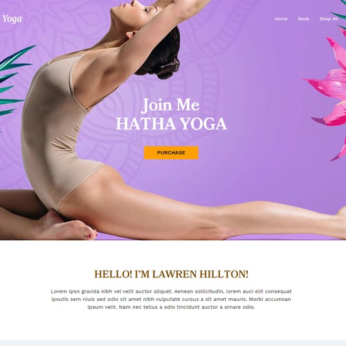 Yoga Personal Studio Concept.