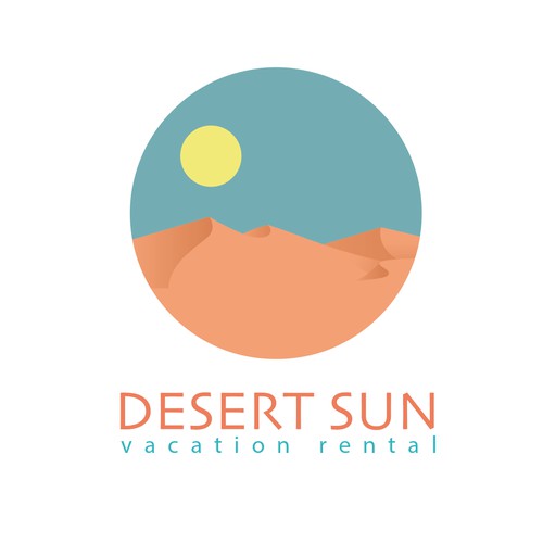 Desert 🌵 Sun ☀️ 🐪 logo design