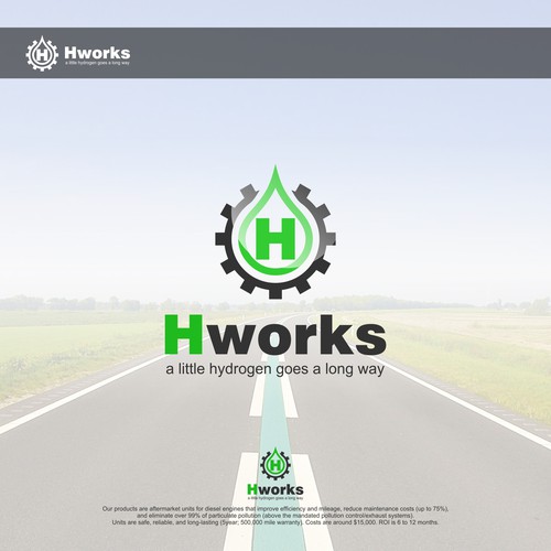 Flat logo with effect
