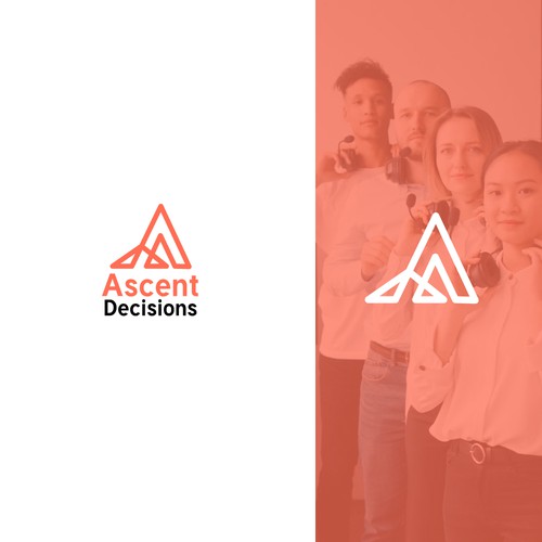 Ascent Decision Self improvement logo design 