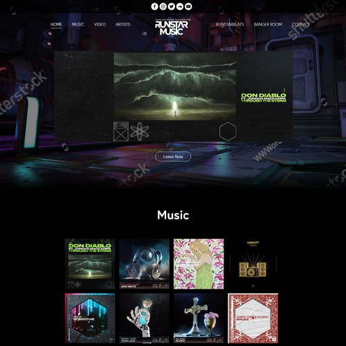 Website concept for Runstar Beats