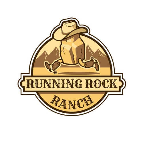 Running rock logo